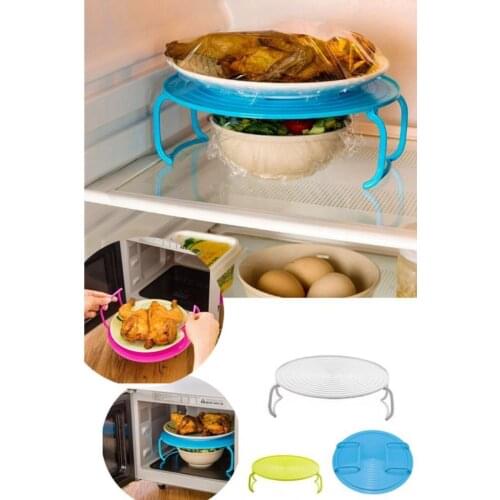 Heat Resistant Collapsible Microwave Refrigerator Shelf Pot Pan Lid Tea Coffee Tray Cabinet Table Fridge Kitchen Accessory