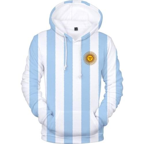 Latest fashion Argentina Flag printed 3d hoodies pullover men women Hoodie casual Long Sleeve harajuku 3D Hooded Sweatshirt tops