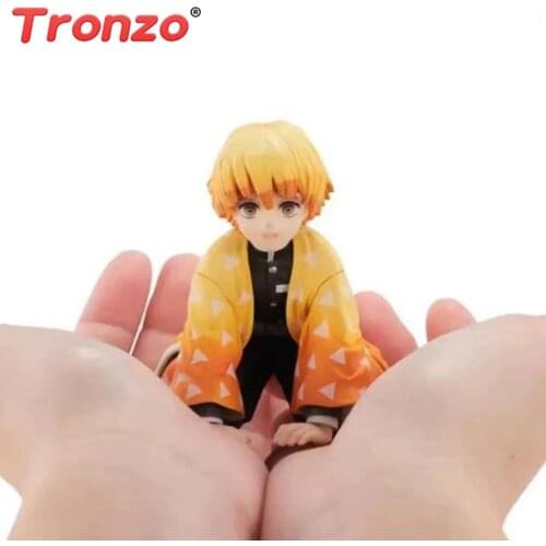 Tronzo Cute Demon Slayer Kimetsu no Yaiba Little Mini Agatsuma Zenitsu PVC Action Figure Model Doll Toys
