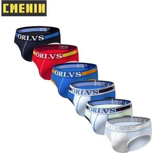 6Pcs/lot Cotton Patchwork Low waist Sexy Undenwear Men Jockstrap Briefs InnerwearBikini Gay Men Underwear Male Jock Strap Cuecas