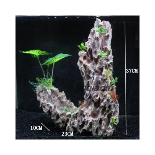 Resin ornaments for fish tank decoration with coral rockery and aquarium