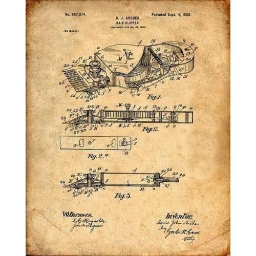 VINTAGE HAIR CLIPPER BARBER SHOP METAL TIN SIGN POSTER WALL PLAQUE