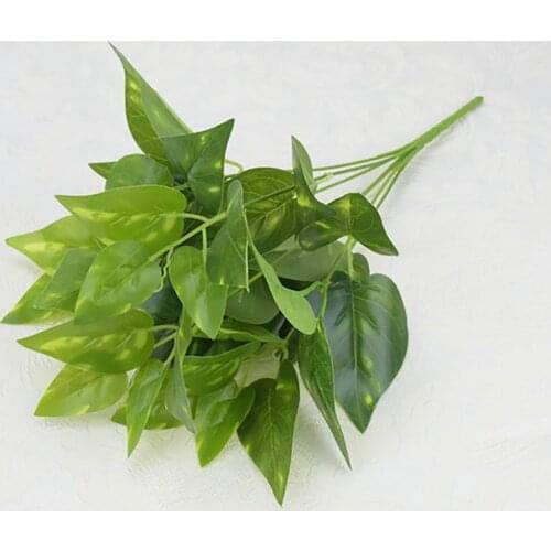 1 Branch Simulation Plant Artificial Turtle Leaves Plastic Tree Real Touch Fake Flower Party Home Decor Wedding Decoration