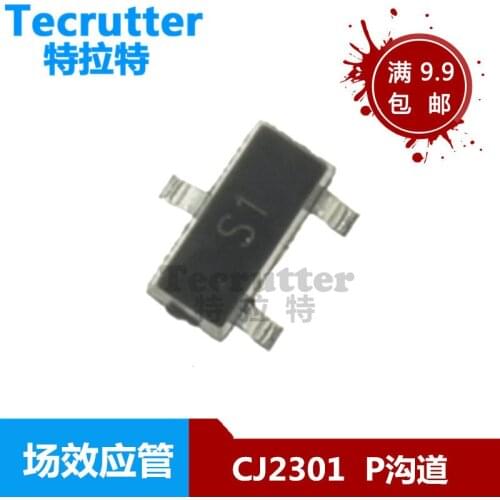 100pcs/lot Cj2301 P Channel-20V/-2.3A MOSFETs S1 SOT23-3 Chip