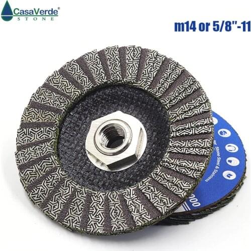 4.5 inch 115mm with M14 or 5/8-11" diamond electroplated Flap Disc Polishing Wheels For Grinder Dry Wet Flap Disc