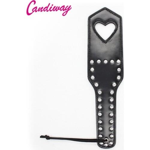 42cm PU Leather Rivets Fetish Bondage Sexy Whip Flogger Bdsm Sex Toys For Couples Spanking Paddle Sexy Policy Knout Adult Games