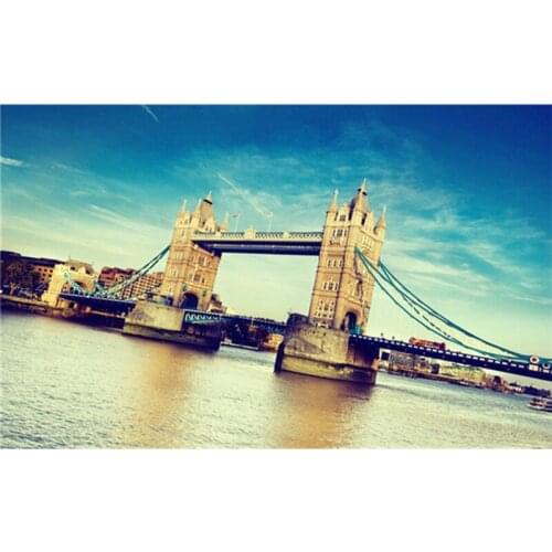 3D Full Drilled square Needlework diy diamond painting cross stitch square diamond embroidery London Tower Bridge picture