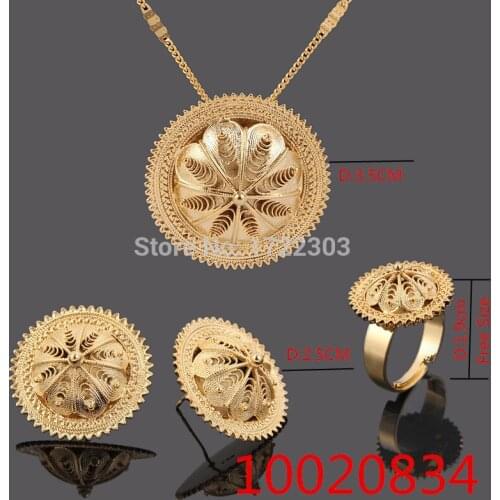 Bangrui Habesha set ethiopia style necklace/earrings/ring/bangle gold filled eritrea/ethiopian easter jewelry/ sudan sets