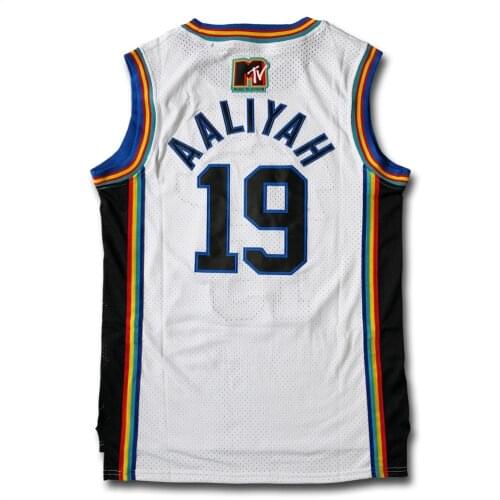 Aaliyah19# Brick Layers CAMBRIDGE 3 White Basketball Embroidered Jersey Suit Clothes Halloween Cosplay Jersey Shirts Clothing