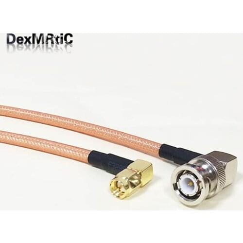 BNC Right Angle Male Plug Switch SMA male 90-degree pigtail cable RG142 50CM/100CM low loss Adapter