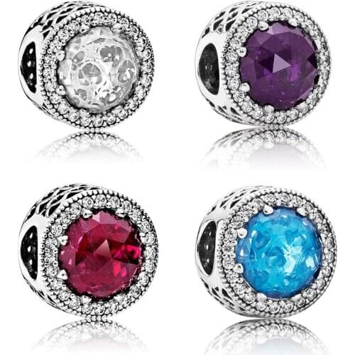 Cats eye series Crystal charms fit pandora bracelet diy bead jewelry bangle pendant snake chain accessories for women gift