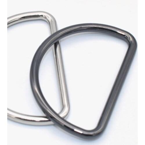 45mm D Ring Silver/Gunmetal D Buckle Zinc Alloy Strap Buckle Hook Charm Jewelry Leather Purse Handbag DIY Making Hardware