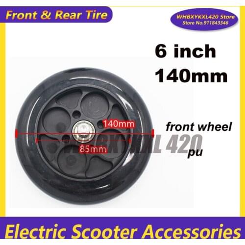 6 inch 140mm front tires suitable for mini electric scooters high quality polyurethane no inflation tubeless solid wheels