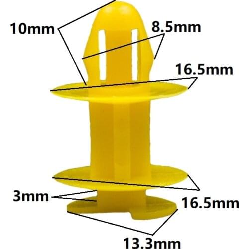 30 PCS For Peugeot Car Door Plank Fixed Fastener Interior Plastic Door Board Yellow