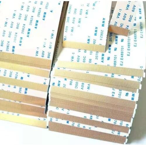 Gold-plated10pcs FFC pitch 0.5mm 10cm 4p to 60pin flex flat data cable for tx800 xp600 mutoh valuejet printer big dx7 head cable