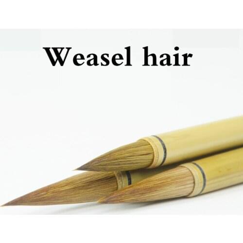 Chinese Calligraphy Pen 3pcs/set Weasel Hair Brush Pen Small Regular Script Calligraphy Painting Writing Brushes Calligraphie