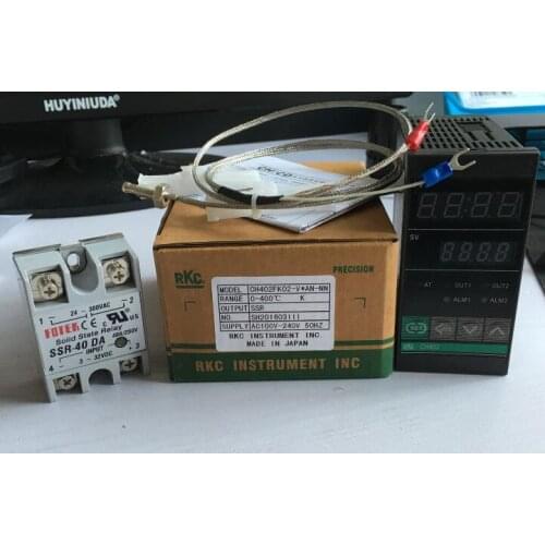 CH402 RKC temperature controller thermostat CH402FK02-V*AN-NN +1M thermocouple K +SSR40DA
