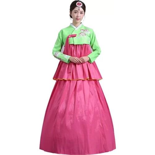 Korean Traditional Korean Hanbok Female Palace Korean Hanbok Dress Ethnic Minority Dance Wedding Oriantal Dance Costume SL2069
