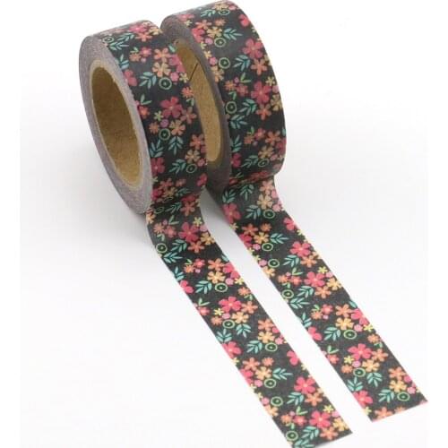 New 1.5cm Wide Creative flowerVintage Decorative Washi Tape DIY Scrapbooking Masking Tape School Office Supply 1pcs