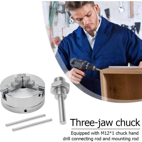 Z011 Metal 3 Jaws Manual Lathe Chuck Clamp Self-Centering Mini Drill Chuck for Lathe Machine Tools Accessories