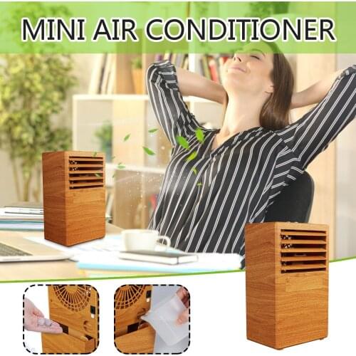 Air Cooler Fan Mini Desktop Air Conditioner With Portable Usb Water Cooling Fan Humidifier Purifier Multifunction Summer#g4