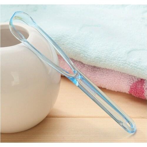 Fashion Tongue Cleaner Bad Breath New Hot Away Hand Scraper Brush Silica Handle Oral Hygiene Dental Care Cleaning