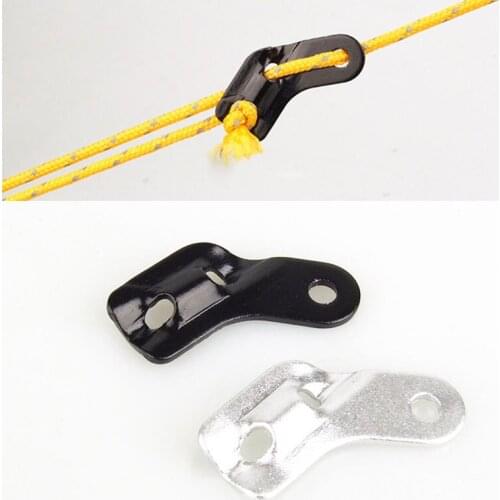 Outdoor tent accessories Camping mountaineering tent buckle L-type aluminum wind rope buckle Tent rope pull buckle 10PCS