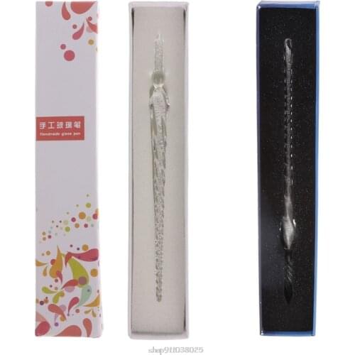 Vintage Handmade Glass Dip Signature Ink Fountain Pen Writing Tool Offices School Stationery With Gift Box Ap07 21 Dropship