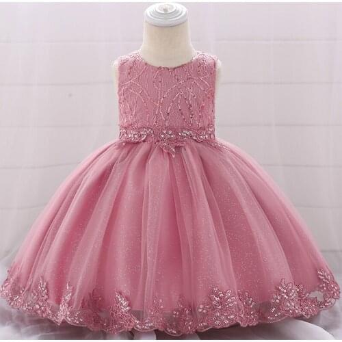 2021 Winter Evening Gown 1 Year Birthday Dress For Baby Girl Clothes Clothing Party Child Dresses Princess Tutu Dress Sleeveless