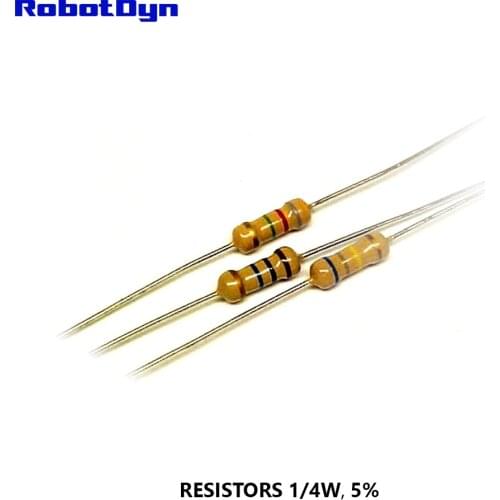 Resistor 1 Ohm, 1/4W, 5%, DIP (TH) (pack 100 PCS)