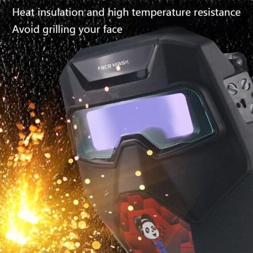 True Color Solar Power Auto Darkening Welding Helmet Arc and Protect Eyes from Vision Loss from Drill Strong Light Proof