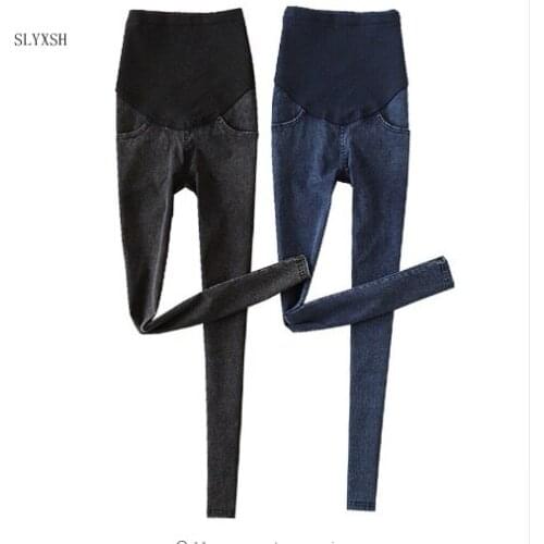 SLYXSH Maternity Pants Jeans Pregnancy Clothing Trousers For Pregnant Women Wear Leggings Stretch Jeans Maternity Clothing