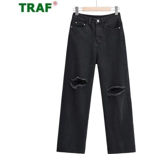 Женские джинсы бойфренды TRAF China At AliExpress