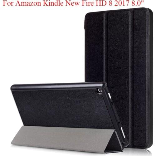 Custer Smart protective cover case for Amazon Fire HD 8 Tablet 2017 release smart for all new fire hd 7th generation Skin