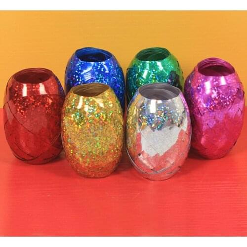 6Pcs/Set 5mm*10m Foil Helium Balloon Ribbon Wedding Decoration Birthday Party Air Balloon Wrapping Tape Balloon Rope