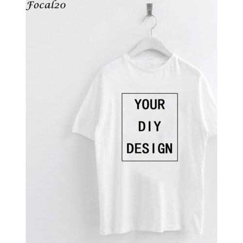 Focal20 Your DIY Design Women Men T-shirt Short Sleeve Photo Logo Print T Shirts Casual Custom Tee Top