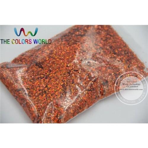 1.0MM Laser Orange Color Glitter Powder Holographic Glitter for nail or Other Decoration