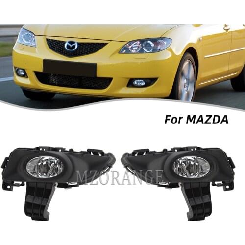 1 Pair Fog Lights for Mazda 3 M3 2003 2004 2005 2006 2007 2008 2009 2010 1.6L Front Bumper Fog Lamp Fog Light Halogen 55W H11