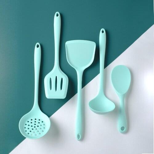 1PC Pink Silicone Heat-Resistant Spatula Strainer Kitchen Soup Spoon Shovel Turner Utensil Cooking Tools Kitchenware