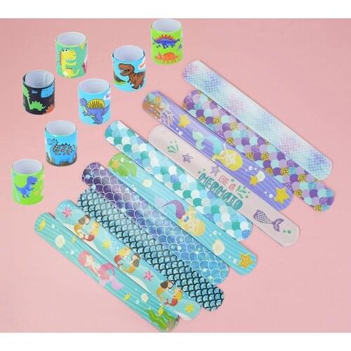 10pcs Little Mermaid Theme Parti Clap Circle Toys Childrens Birthday Party Favors Kids Gifts Jungle Safari Dinosaur Clap Circle
