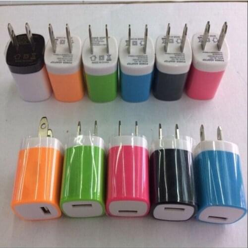 100pcs/lot 5V 1A Dual Color US Plug Home Wall usb Charger Adapter For iPhone 6 5 for Samsung htc lg