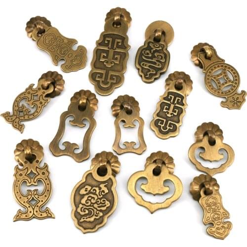 1x Antique Bronze Pendant Pulls Drop Handles Knob Hanging Design for Cabinets Drawer Door Furniture Decorative with Screw