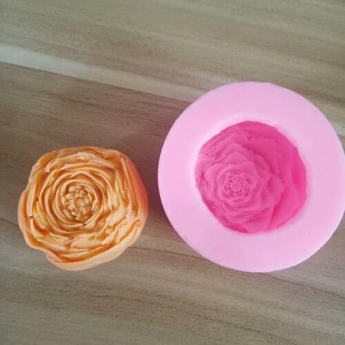 3d Flower Soap Mold Bloom Rose Handmade Soap Silicone Mold DIY Soap Making Tools Cake Decors 3d Rose Soap Mold Soap Stome Mold