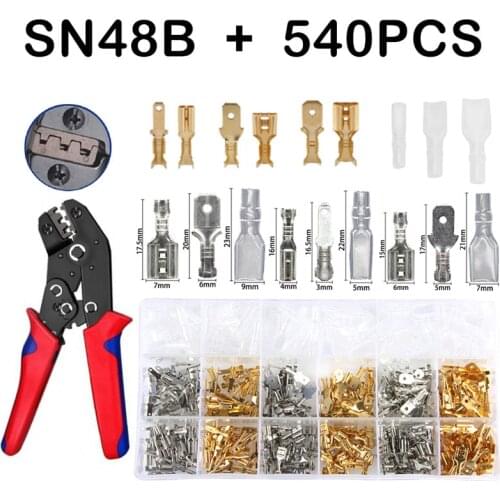 540/360Pcs Assortment Female Male Electrical Spade Wire Butt Connectors Lugs Battery Starter Cable Splice Crimp Terminals Kit