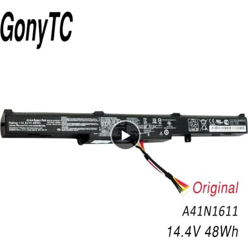 GONYTC A41N1611 A41LP4Q Original battery for ASUS ROG STRIX GL753V GL752VW FX53VD 14.4V 48W