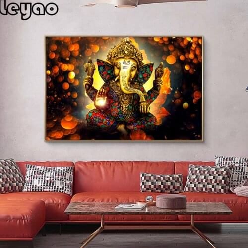 Lord Ganesha Hindu Gods Diamond Painting Diy Full Square Round Drill 5D Diamond Embroidery Mosaic religion Needlework Home Decor