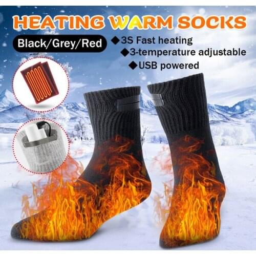 Antifreeze Heated Socks Battery Powered Electric Winter Heat Thermal Foot Warmer for Outdoor Skiing Angling Moto Cycling