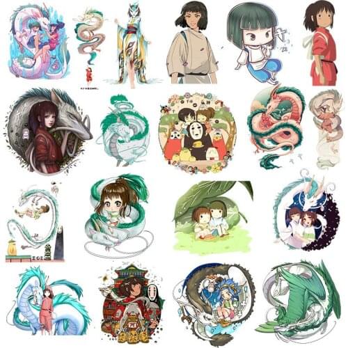 Appliques Thermo Stickers On Clothes Japan Anime Stripes Patch Heat-sensitive Patches Heat Transfer Sticker Toppe