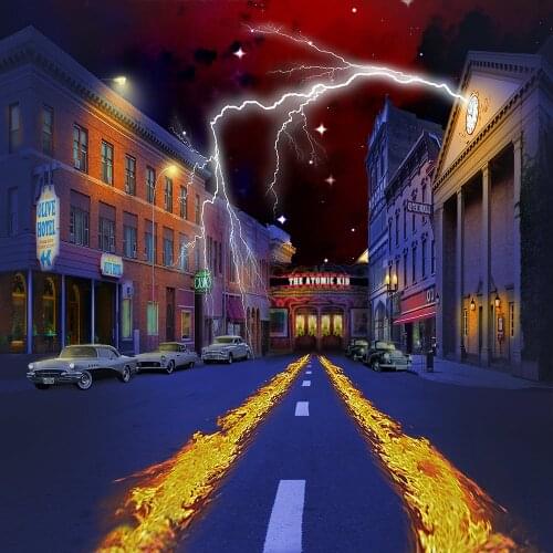 Back To Future City Building Hallway Road Car lightning background Vinyl cloth High quality Computer print party backdrops