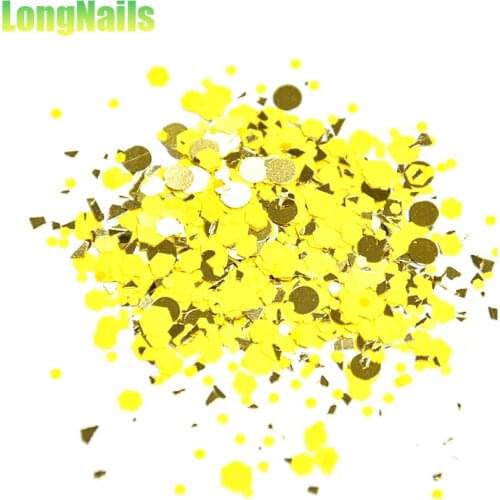 MD12 Colors Glitter Powder For Crafts Diy 50g Paillette Dust Shiny Yellow/Pink/Orange/Purple MANICURE MIXED CHUNKY Nail On Point